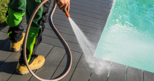How to pressure wash a pool deck