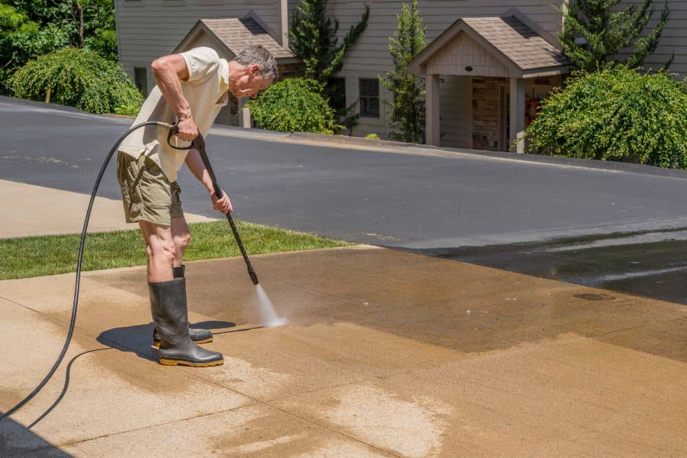 After the job is done, the homeowner is left with a clean driveway.